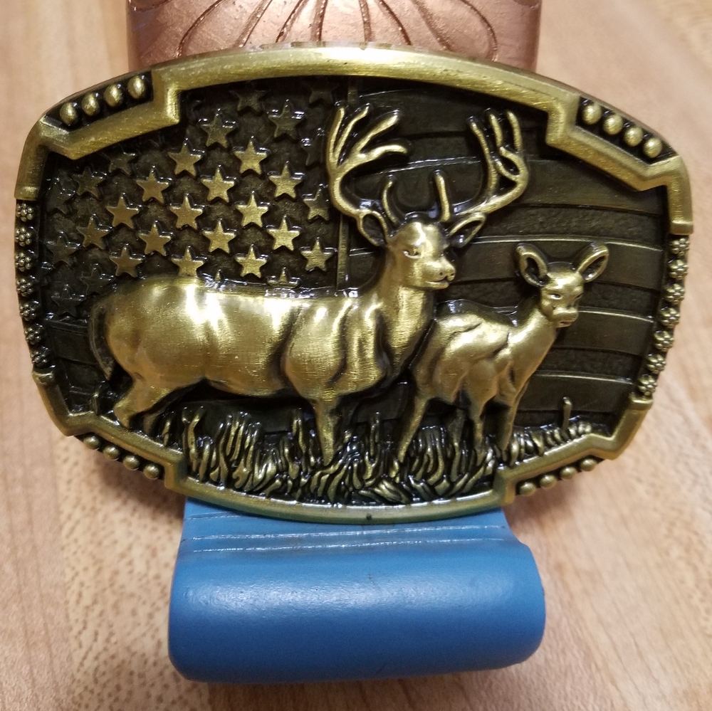 Gold Deer Belt Buckle